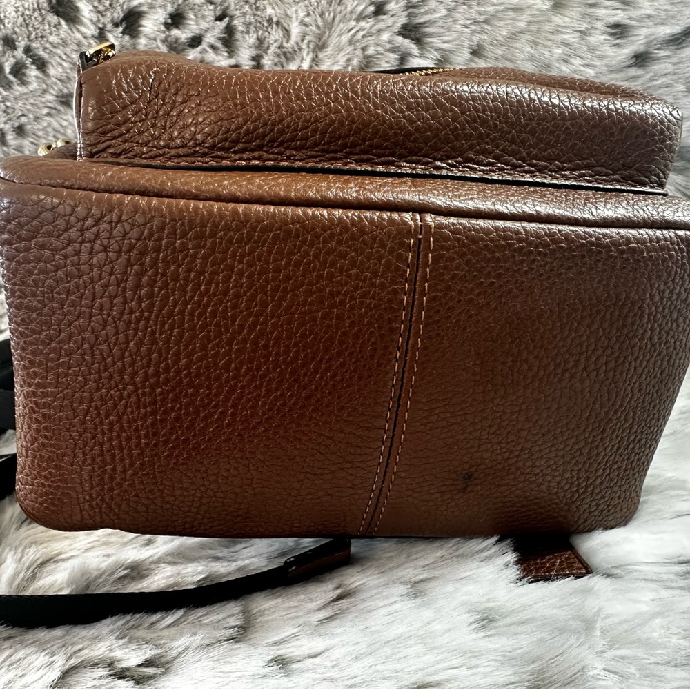 Mini coach Charlie Backpack Bag In Pebble Leather Saddle - Picture 8 of 13